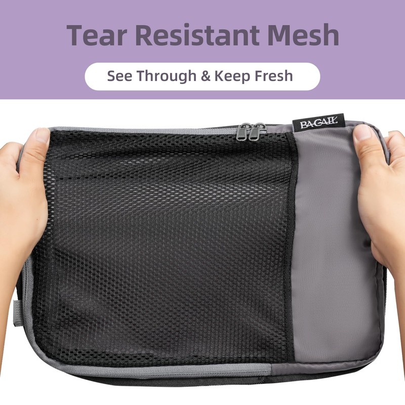 BAGAIL 4 Set/6 Set Compression Packing Cubes Travel Accessories Expandable