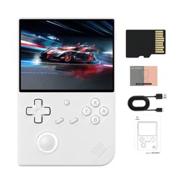 RG40XX V Retro Game Console Portable Gaming Console 4-inch 640*480 IPS Screen 3200mAh Built-in 128G TF Card Supports Multiple Simulators Linux System (White- 128G)