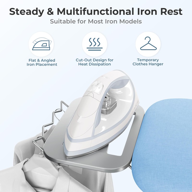 Yaheetech Foldable Ironing Board, Heavy Duty Iron Board with 9