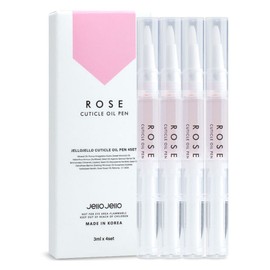 JelloJello Cuticle Oil Pen Rose, 4 pieces, 3ml / 젤로젤로 큐티클 오일펜 로즈, 4개, 3ml