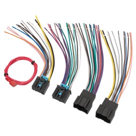 Red Wolf Car Radio Harness Kit Male & Female Connector for 2006-2013 Chevy GMC Sierra ...