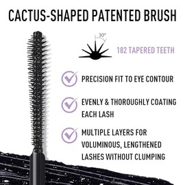 UCANBE Black Waterproof Mascara for Volume and Length, Natural Defining Curling Long-Lasting Eyelashes, No Flaking, No Smudging, No Clumping