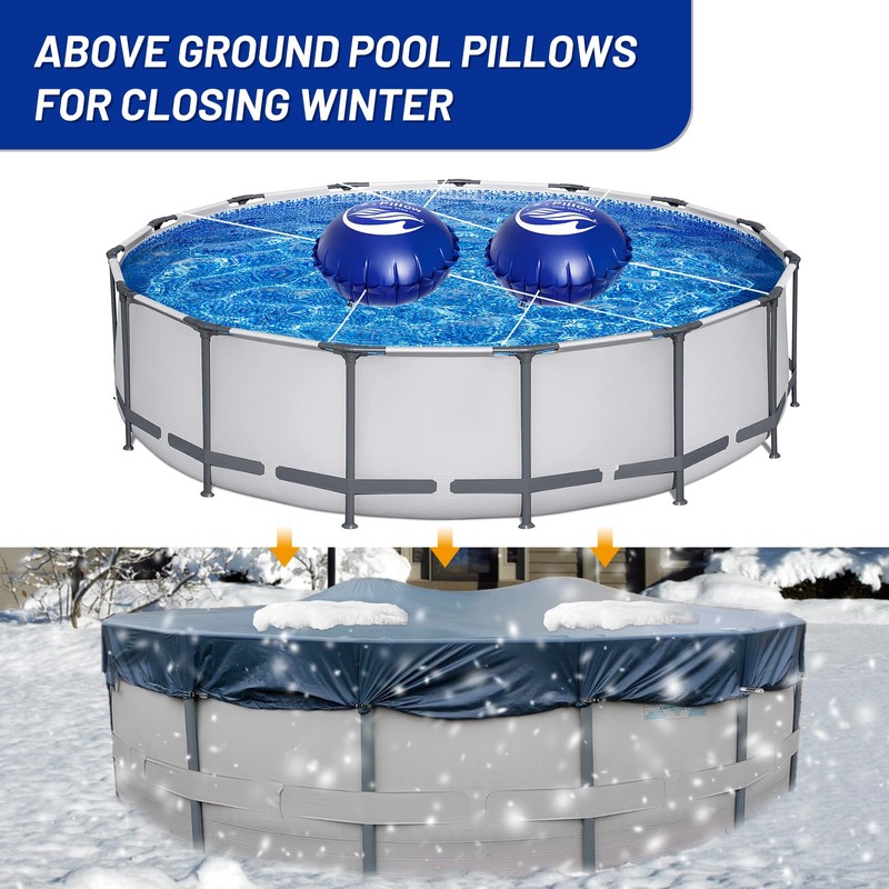 ranwin 2Pack-4 x 4FT Pool Pillows for Above Ground Pools,