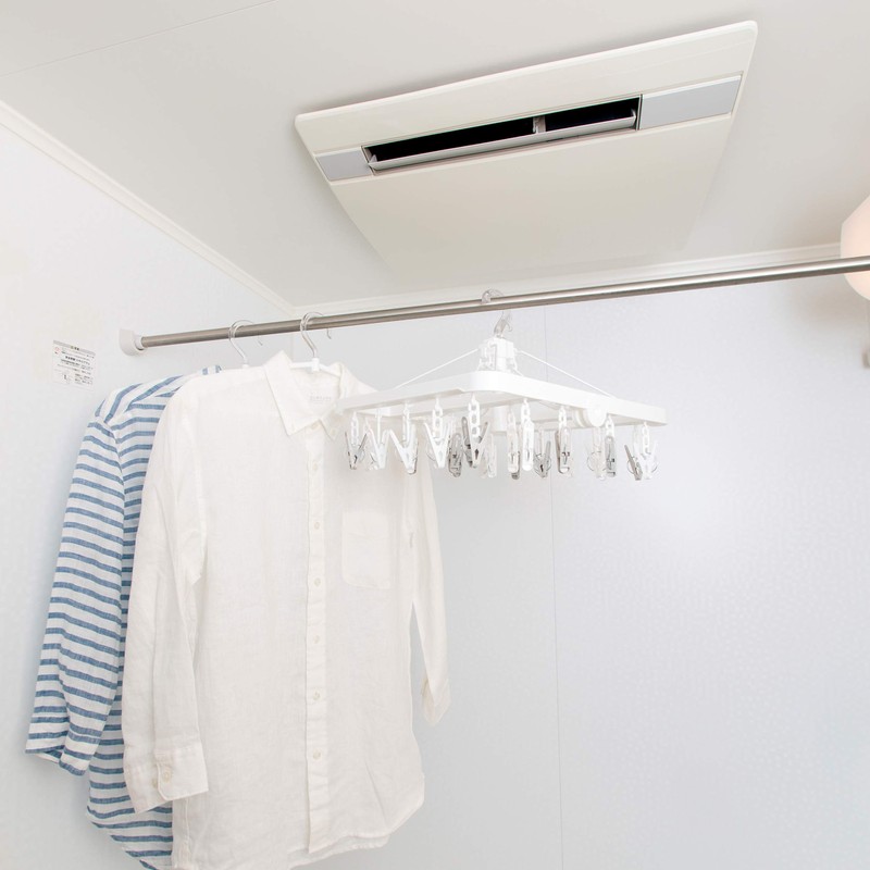 Towa Sangyo Laundry Hanger, White, Approx. 11.0 x 15.0 x