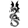 EROSPA® Temporary Tattoo Sheet / Sticker - Dragon - Waterproof