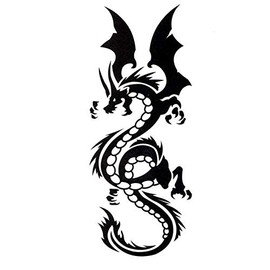EROSPA® Temporary Tattoo Sheet / Sticker - Dragon - Waterproof