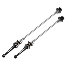 X AUTOHAUX 1 Pair Bicycle Quick Release Axles Skewers Lever Front Rear Bike Axle Wheel Hub 140mm 5.51" 180mm 7.09" Black for MTB Moutain Road Bike