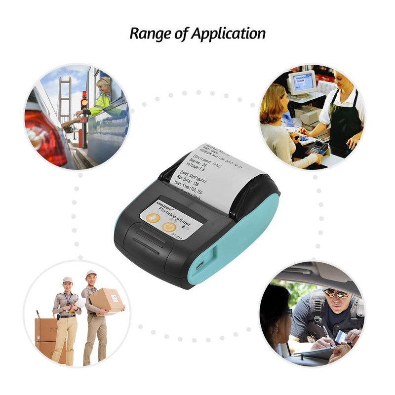 Sunydog Receipt Thermal Printer Portable Thermal Printer Pt-210 Receipt Printer