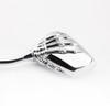 Chrome 8mm/10mm Motorcycle Skull Skeleton Rearview Side Mirrors Compatible with