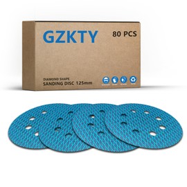 GZKTY 80pcs 125mm Sanding Discs, Hook and Loop, 8-Hole, Grit 240, 5 Inch Sanding Pads for Random Orbital Sander