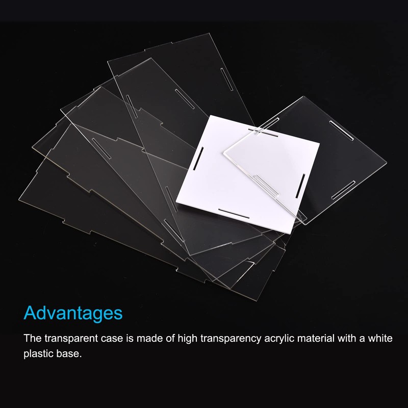 sourcing map Acrylic Display Case Box Clear Dustproof Protection Showcase