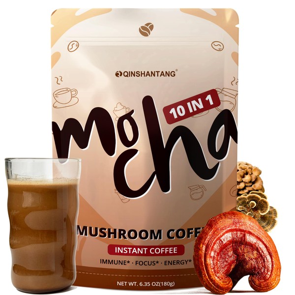 10 IN 1 Mushroom Mocha Coffee Blend, Sugar Free, Coconut,