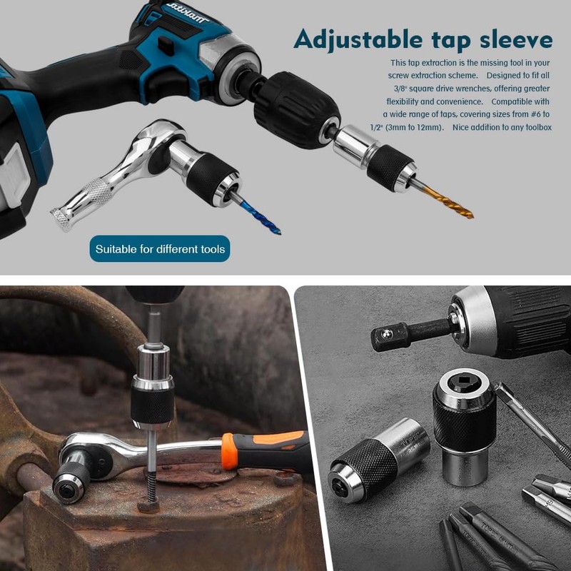 Yakamoz 2Pcs Adjustable Tap Socket Set, Universal Tap Socket Adapter