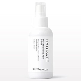 Sheer Miracle HYDRATE Pure Hyaluronic Acid Serum for Face and Body, Alcohol Free, Vegan, Cruelty Free, Made in USA, Large 3.38oz