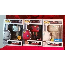 Funko Pop! WandaVision Vision #714 (Chase) , Vision #718 (70s), Vision #824 GITD