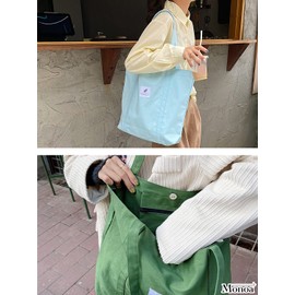Monoa Tote Bag, Women's Fashion, Sailcloth, Handbag, Shoulder, Foldable, Eco Bag, Canvas, Sub Bag, navy