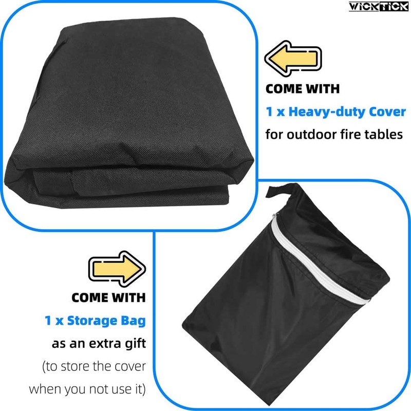 Square Gas Fire Pit Cover 28 x 28 x 25