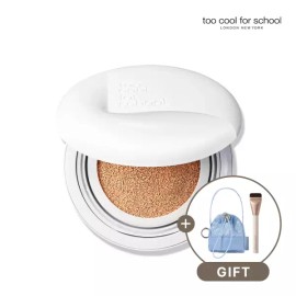 Too Cool for School 투쿨포스쿨 픽싱 커버 핏 쿠션 (본품) (+스파츌러 브러쉬, 메쉬 파우치) [22호 바닐라] Too Cool For School Fixing Cover Fit Cushion (Main Product) (+Spatula Brush, Mesh Pouch) [No. 22 Vanilla]