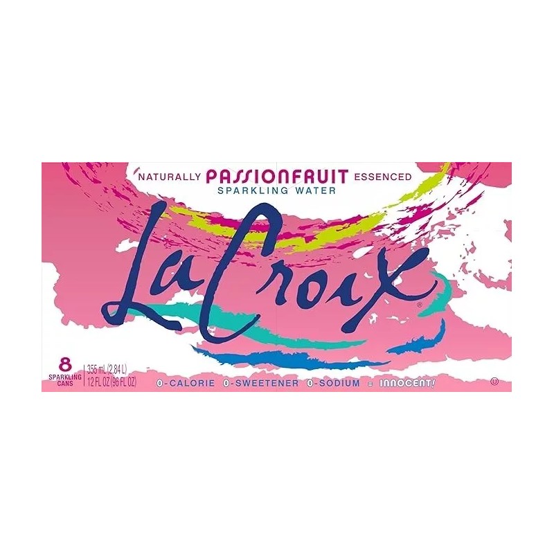 LaCroix Sparkling Water, Passionfruit, 12 Fl Oz (Pack of 8)