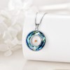 YAFEINI Mustard Seed Necklace Sterling Silver Circle Crystal Necklace Pendant