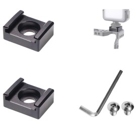 MC-YBE Shoe Mount External Cold Shoe Plug Adapter Universal Type Shooting Support Accessory Shoe 1/4 Inch Screw Included Aluminum Alloy Flash Speedlite LED Light Microphone Camera Strobe 1/4'' Tripod