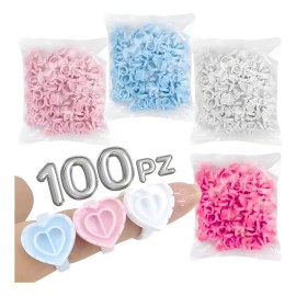 Anillo Para Pegamento Pestañas Soporte Ajustable Set F