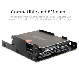 Inateck SSD Mounting Bracket 2.5 to 3.5 with SATA Cable and Power Splitter Cable, ST1002S