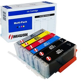 INK4WORK 6 Pack Compatible PGI-270XL CLI-271XL 270 271XL Ink Cartridge Replacement for PIXMA MG7220 TS8020 TS9020 (1 PGBk 1 Black 1 Cyan 1 Magenta 1 Yellow 1 Gray)