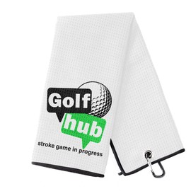 PIUFAM Embroidered Funny Golf Towel, Golf Hub Stroke Game in Progress, Golf Towel with Clip, Golf Accessories for Men, Golf Gifts for Men, Gifts for Dad Grandpa Golf Lovers Father's Day Birthday