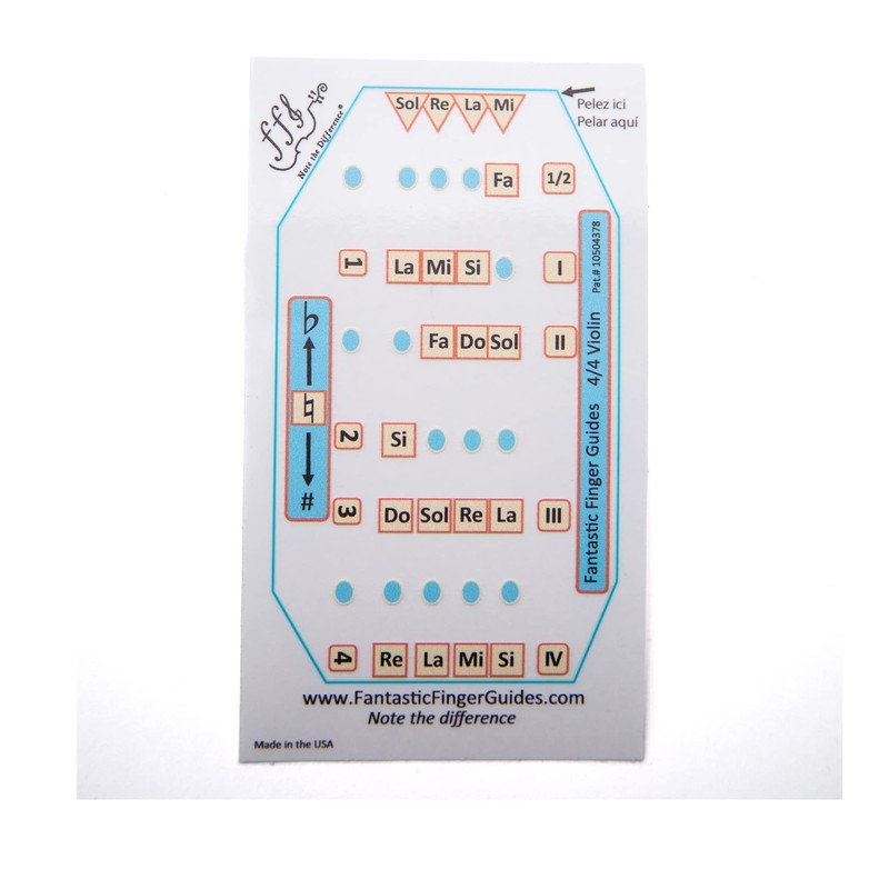 FFG NOTE THE DIFFERENCE Violin Finger Guide for Beginners &