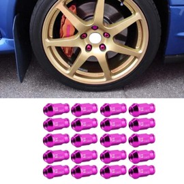 Wheel Lug Nuts, Aluminum 5-Colors Car Tire Screw Racing Wheel Nut M12X1.5 (Pack of 20)(Purple)