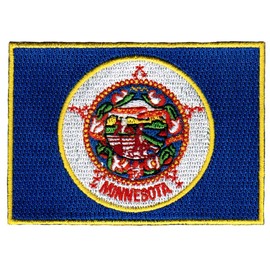 Minnesota State Flag Embroidered Patch Velcro®-Brand Fasteners MN Emblem