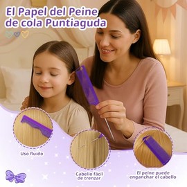 24 Colores Bandas de Goma para el Cabello Duraderas y Coloridas, Accesorios Para El Cabello Para, Juego de banda elástica con herramientas de peluquería