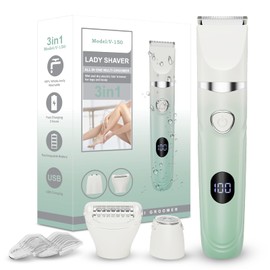 SIDHGN SIDHGN 3-in-1 Painless Bikini Trimmer for Women - Electric Pubic Hair Shaver with Ceramic Blade, Wet/Dry USB Razor for Underarm/Leg/Body, Rechargeable Ladies Grooming Kit