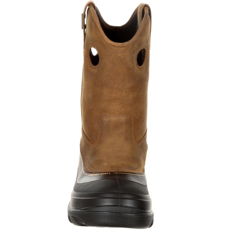 Georgia Boot Muddog Composite Toe Waterproof Work Wellington, Barracuda Gold,