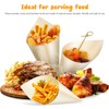 DEARMAMY 100 Pcs Disposable Wooden Cone Tasting Serving Wooden Cones