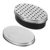 Ciieeo 3-Piece Cheese Grater Set with Container Dual-Sided Stainless Steel