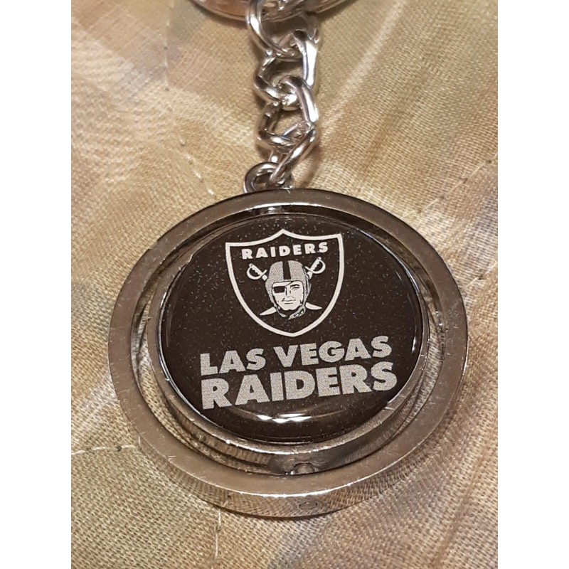 Team Sports America LAS VEGAS RAIDERS METAL SPINNER Keychain Key