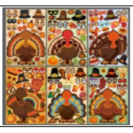 kortes 102Sheets Thanksgiving Turkey Stickers for Kids Make Your Own Turkey Face Stickers Thanksgiving Crafts for Kids Make a Turkey Face Stickers