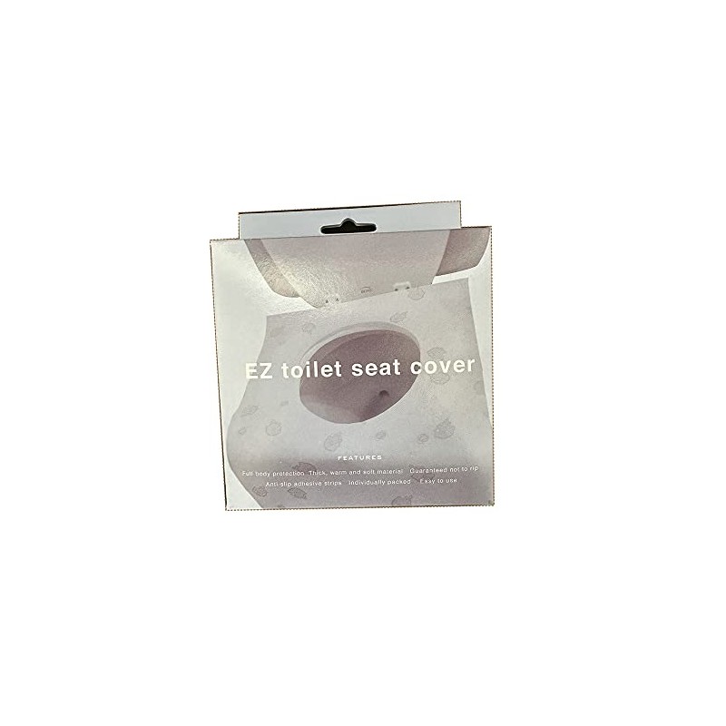 EZ Disposable Toilet Seat Covers - Waterproof, Travel-Friendly (20 Pack)