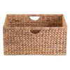 Vintiquewise QI003545.L Foldable Natural Water Hyacinth Storage Bin, Large, Brown