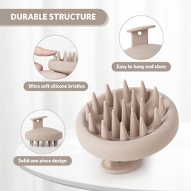 ZMCLG Kopfhaut Massagebürste Shampoo Bürste, Silikon Kopfhaut Massagebürste für Peeling und Kopfmassage, [Nass & Trocken] Scalp Massager, Stimulieren das Haarwachstum,Gelb