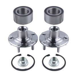 FEIDKS D930000+NT510086 x2-2 Front Wheel Hub & Bearing Kits Left and Right Compatible with 2005-2010 Honda Odyssey with Nuts Retaining Clips