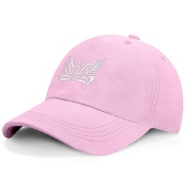 Kordear Womens Baseball Cap - Butterfly Pattern Ladies Baseball Cap Adjustable 100% Cotton Peak Cap Golf Running Hat Outdoor Sports Caps for Women UK Pink
