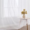 EMEMA Set of 2 Sheer Voile Curtains with Ruffle Tape,
