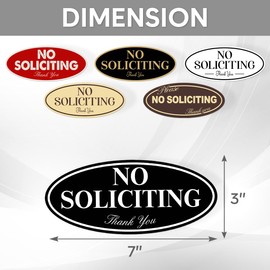 Pack 6 Pcs No Soliciting Sign Sticker For Front Door House Doorbells Warning Security Signs Window Car Outdoor Indoor Cute Bumper Stickers Vinyl Waterproof Decals Home Accessories