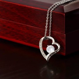 Future Wife Necklace My Last Everything, Fiance Gifts For Her, Promise Necklace For Her, Birthday Gifts For Future Wife With Message Card,To My Soulmate Necklace (Forever Love - Wife, 14k White Gold Finish - Luxury Box)