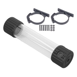 295mm Cylindrical Water Cooling Tank G1/4 Thread PMMA POM Transparent CPU Water Tank PC Water Cooling Reservoir with Strainer