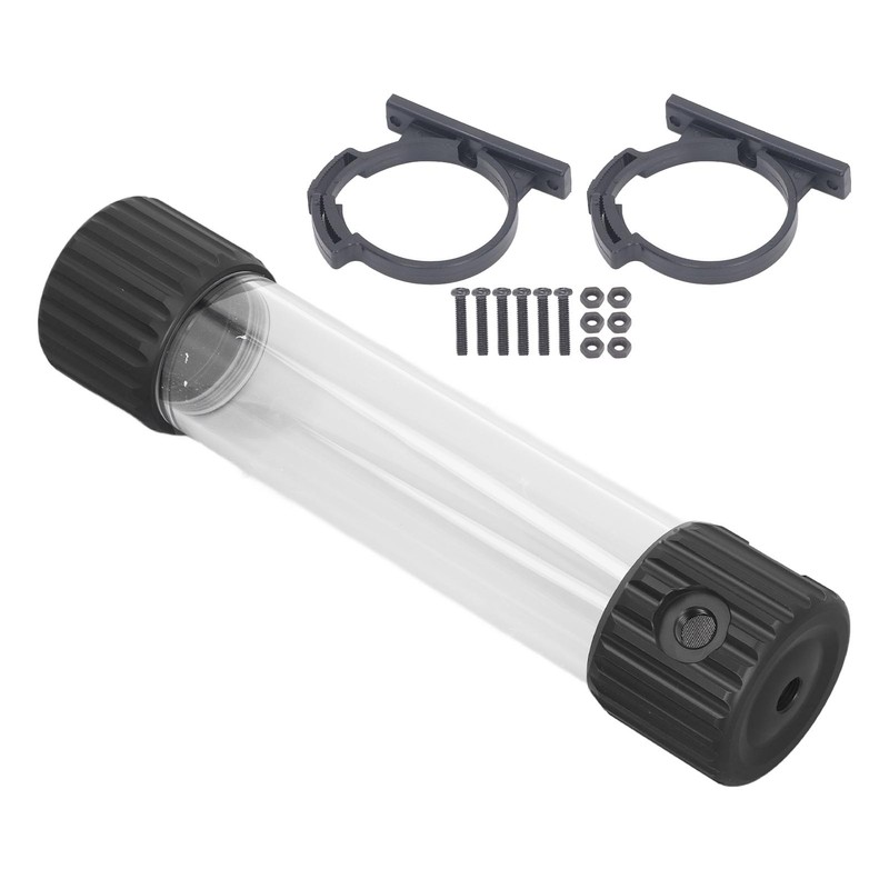 295mm Cylindrical Water Cooling Tank G1/4 Thread PMMA POM Transparent