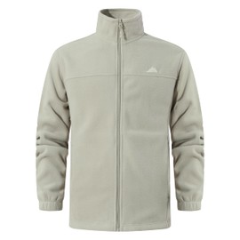 Men's Soft Polar Fleece Jacket with Pockets Lightweight Outdoor Recreation Full Zip Coat